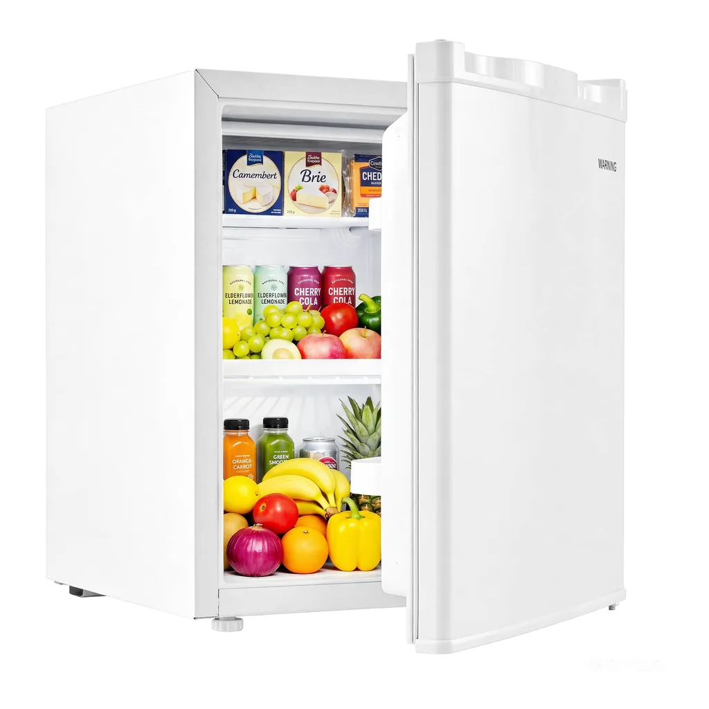 a6e1f78e-4c6b-4794-aaea-54db4adb1a72.jpg Costway - 1.7 Cu.Ft Mini Fridge with Chiller Compartment, Adjustable Thermostat, Low Noise - Silver