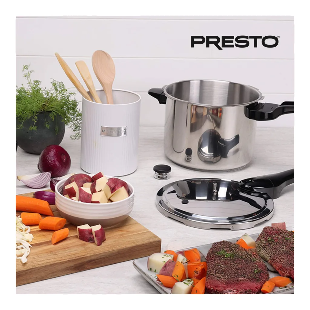 a7e1bcd0-226c-4c41-8f80-32c27e57317f.jpg Presto 01365 6 Quart Pressure Cooker, Dishwasher Safe, Tri Clad Base – Stainless Steel
