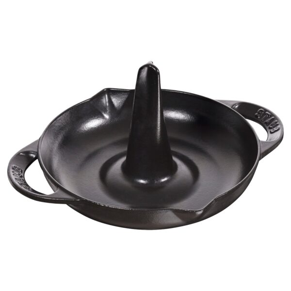 a98d7348-ad3b-4d29-bbb9-a7dca19c6879.jpg Staub - Cast Iron 9.5-inch Vertical Chicken Roaster - Matte Black