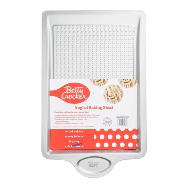 aaf85ecc-3e28-4f20-b71e-031c71d48a48.jpg Betty Crocker - Carbon Steel Easy Slide 20.5 x 12.75 x 1 Inch Baking Sheet - Silver