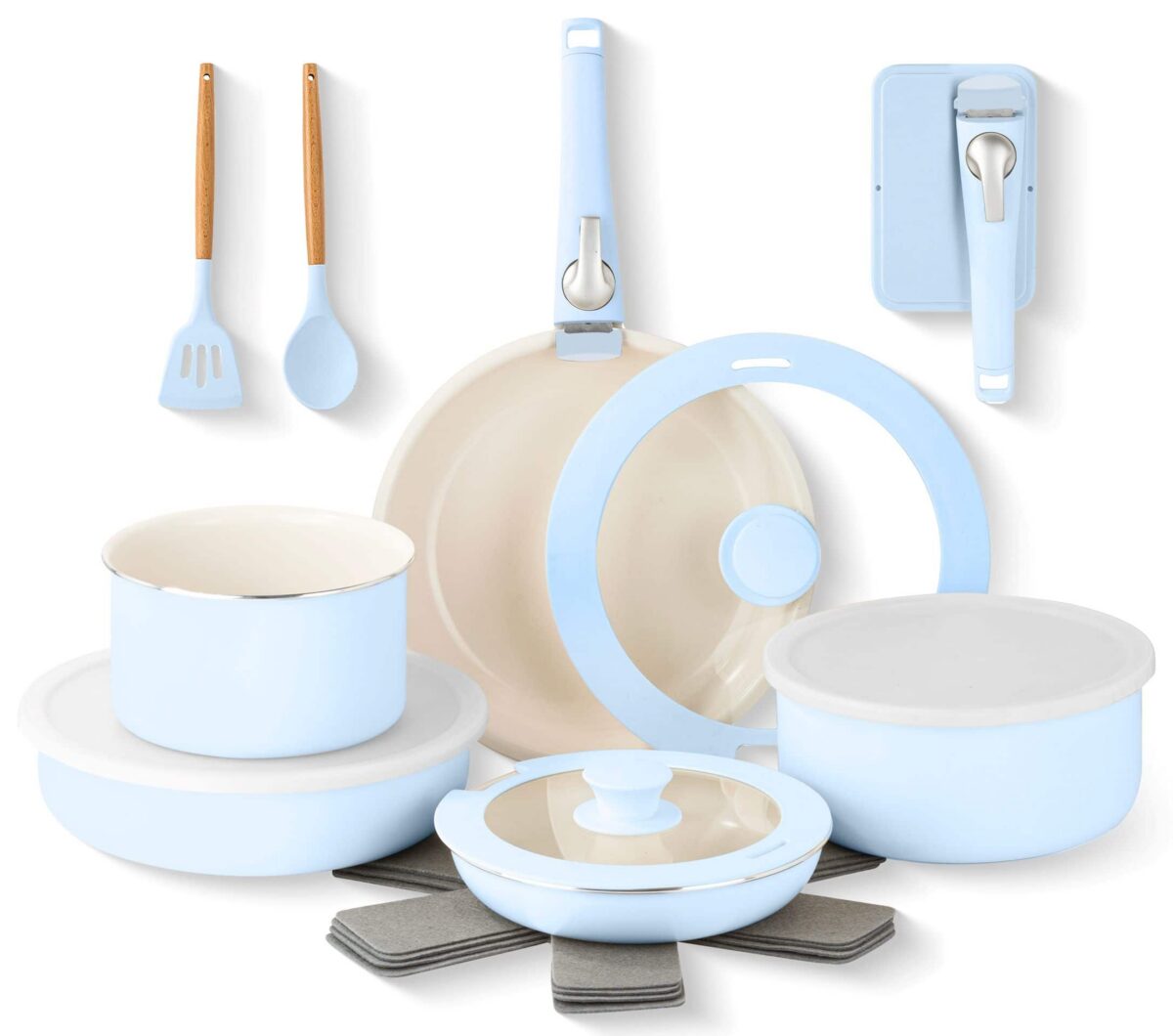 ab0a2cb0-e62f-4bfe-a9f6-6793eb0e519e.jpg Gotham Steel - Nonstick Pots and Pans 18 Piece Ceramic Induction Cookware Kitchen Set Detachable Handles Frying Skillet - Blue