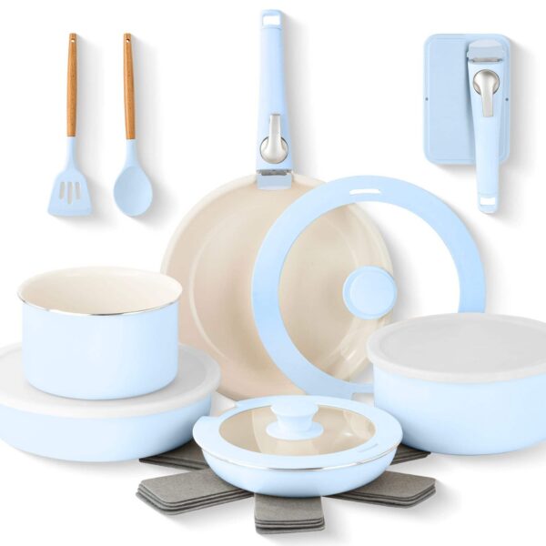 ab0a2cb0-e62f-4bfe-a9f6-6793eb0e519e.jpg Gotham Steel - Nonstick Pots and Pans 18 Piece Ceramic Induction Cookware Kitchen Set Detachable Handles Frying Skillet - Blue