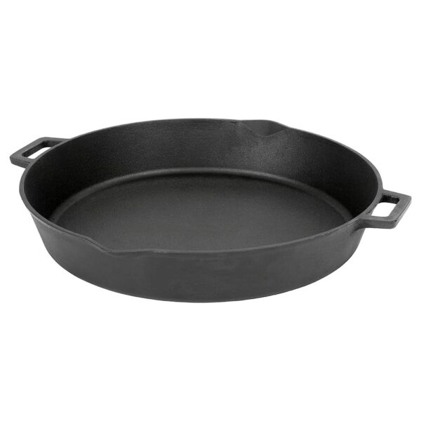 ab926d86-4151-4e11-9e15-17c95e87c4d4.jpg Bayou Classic - 16 Inch Double Handled Cast Iron Skillet with Pour Spouts - Black