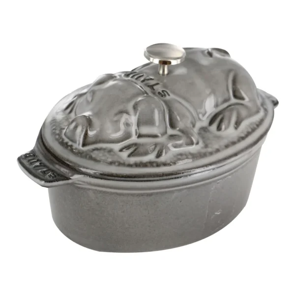 ac15fb60-43a1-4049-8b54-ec037656c698.jpg Staub - Cast Iron 1-qt Pig Cocotte - Graphite Grey