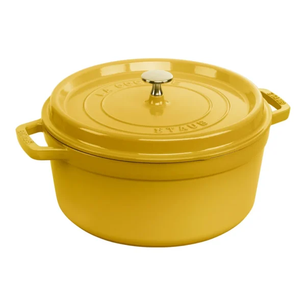 aca16fd1-5b22-4905-876d-9252b752d6ff.jpg Staub - Cast Iron Round Dutch Oven, Made in France, 5.5-qt - Citron