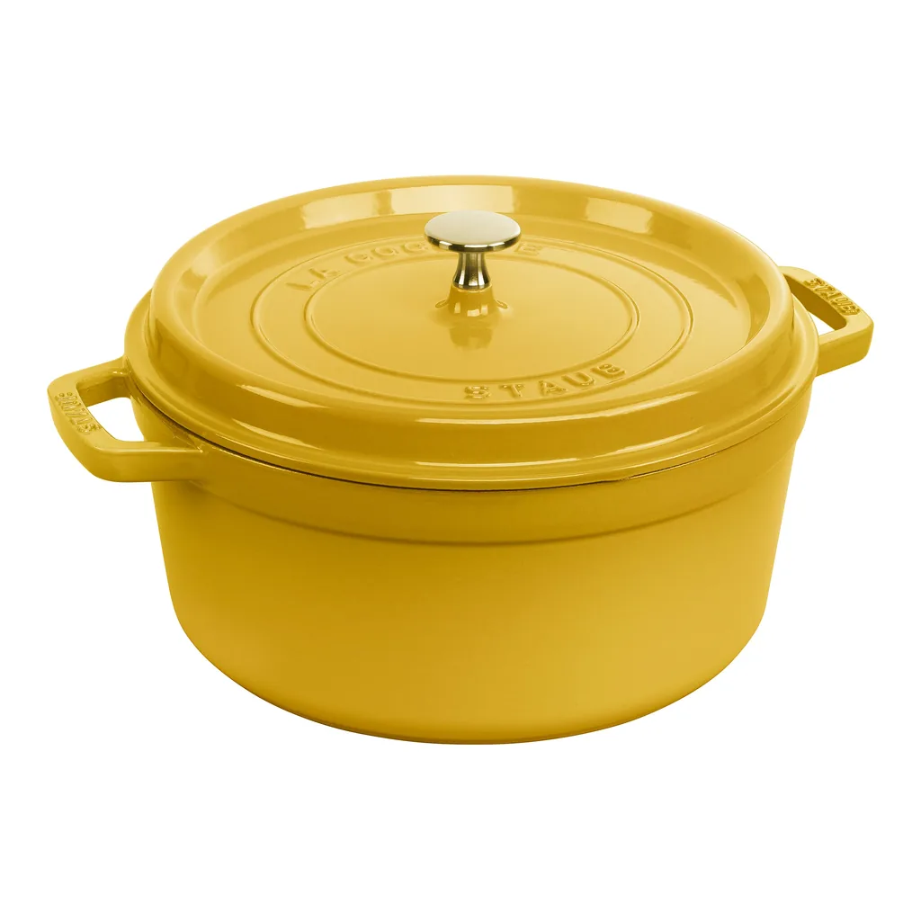 aca16fd1-5b22-4905-876d-9252b752d6ff.jpg Staub - Cast Iron Round Dutch Oven, Made in France, 5.5-qt - Citron