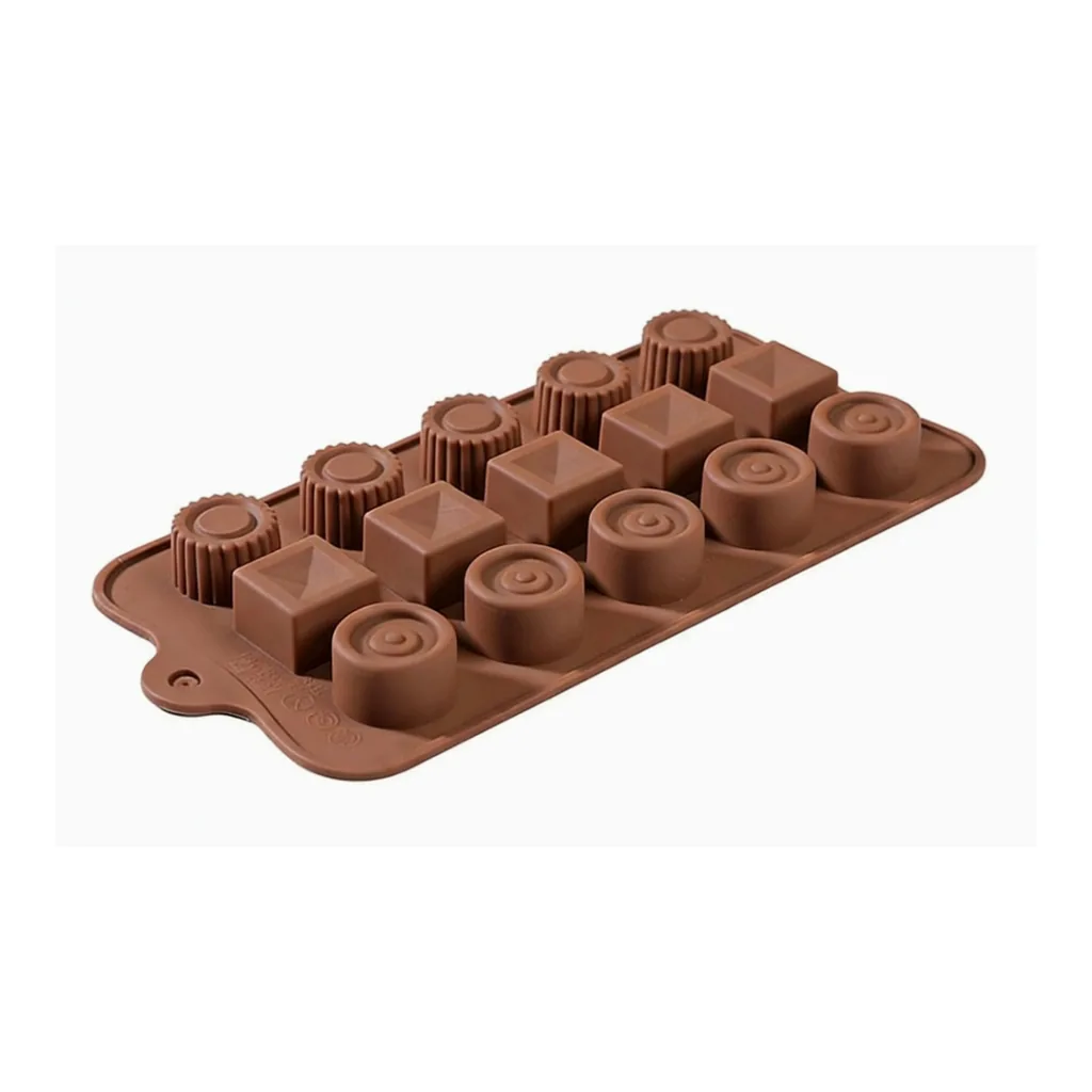 ace62286-671e-4392-91de-bca89acf1e59.jpg Kitcheniva - Silicone Assorted Chocolate Mold with 3 Unique Shapes (4.1 x 8.5 Inch)