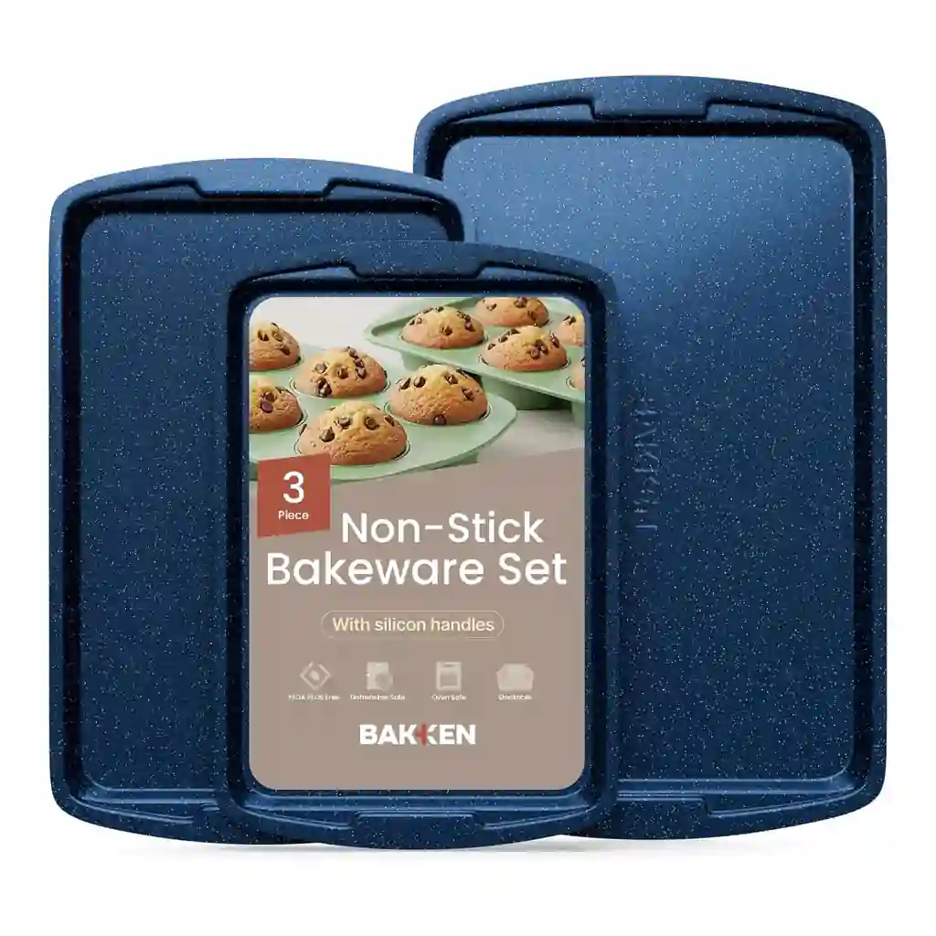 ad95e7b4-204b-4972-b79d-fb1b2bb91b86.jpg Bakken- Swiss - BAKKEN Baking Pan Set of 3 – Nonstick Carbon Steel, Oven Safe, Toxin-Free, Durable Bakeware - Blue Marble
