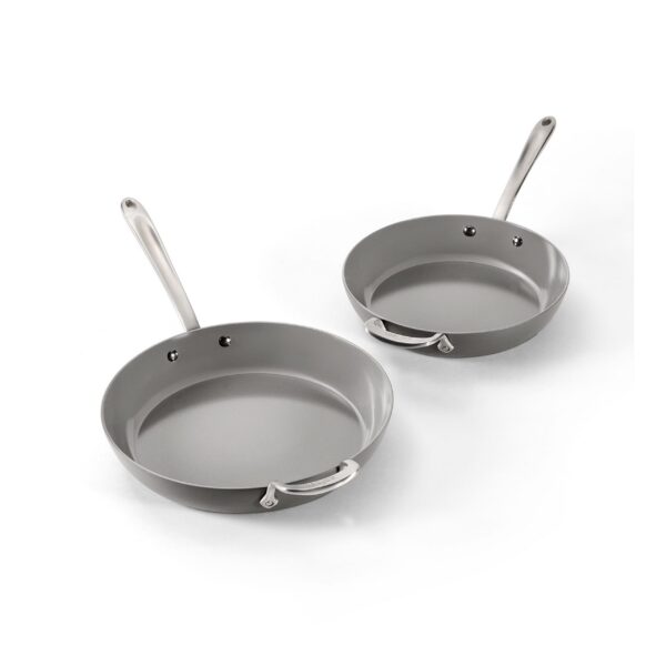 ae07a42e-26c4-4a64-95eb-1ef2ca950250.jpg All Clad - All-Clad 10.5" & 12" HA1® Ceramic Nonstick Fry Pan Set - Light Gray