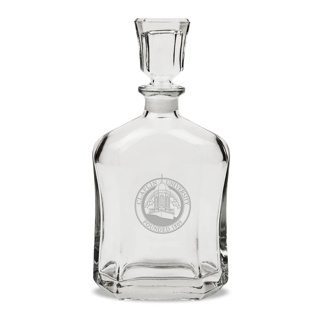 ae40ed63-c035-478d-a386-a5cff796f792.jpg Jardine - Claflin Panthers 23.75oz. Crystal Whisky Decanter - Multicolor