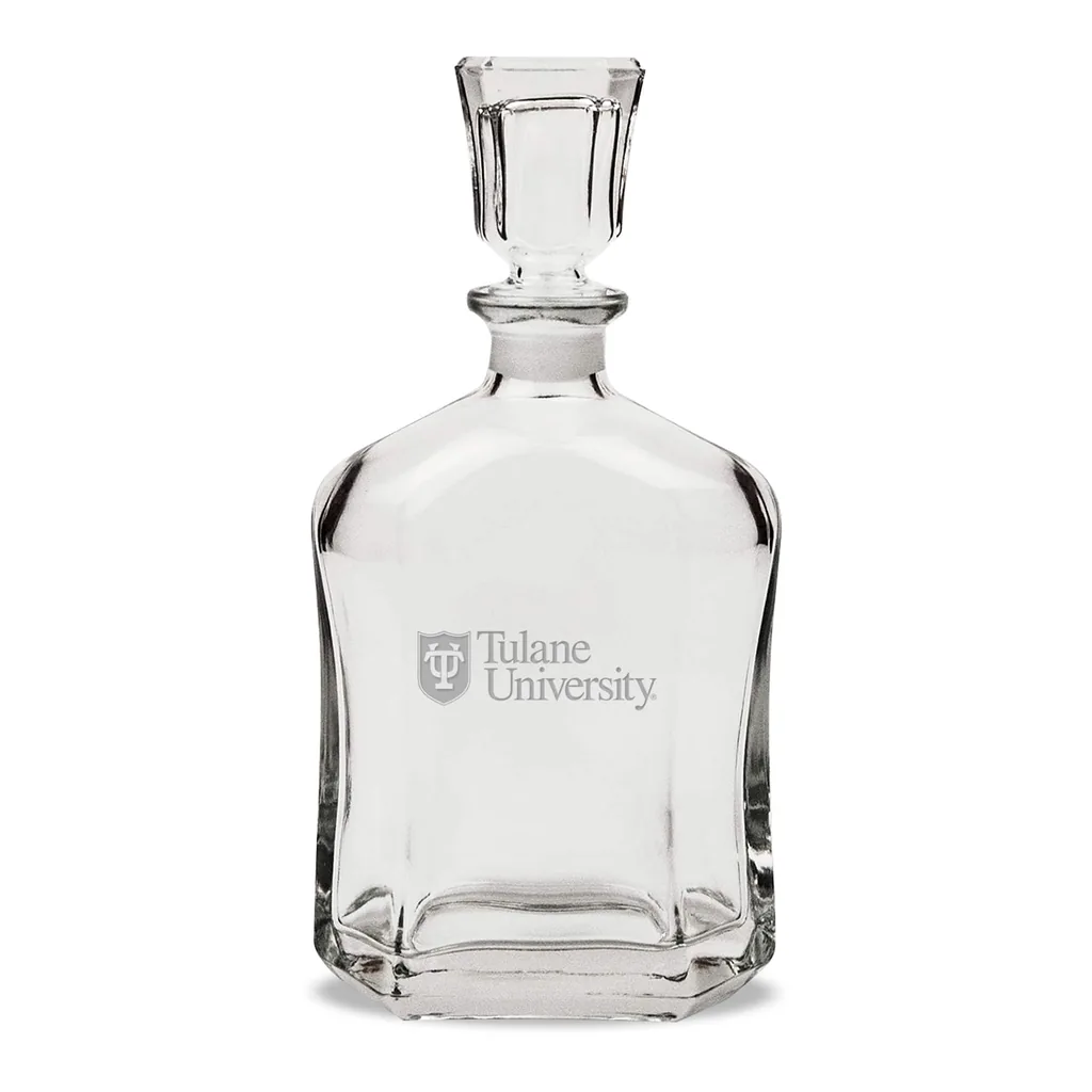 af2ada1c-d12c-45d7-994e-6f33c9e3e06b.jpg Jardine - Tulane Green Wave Team 23.75oz. Crystal Whisky Decanter - Multicolor