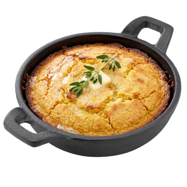 b0a736a8-d57f-4d3d-9685-ae9579af611a.jpg MegaChef - 5 Inch Round Cast Iron Frying Pan for Indoor/Outdoor Use - Black