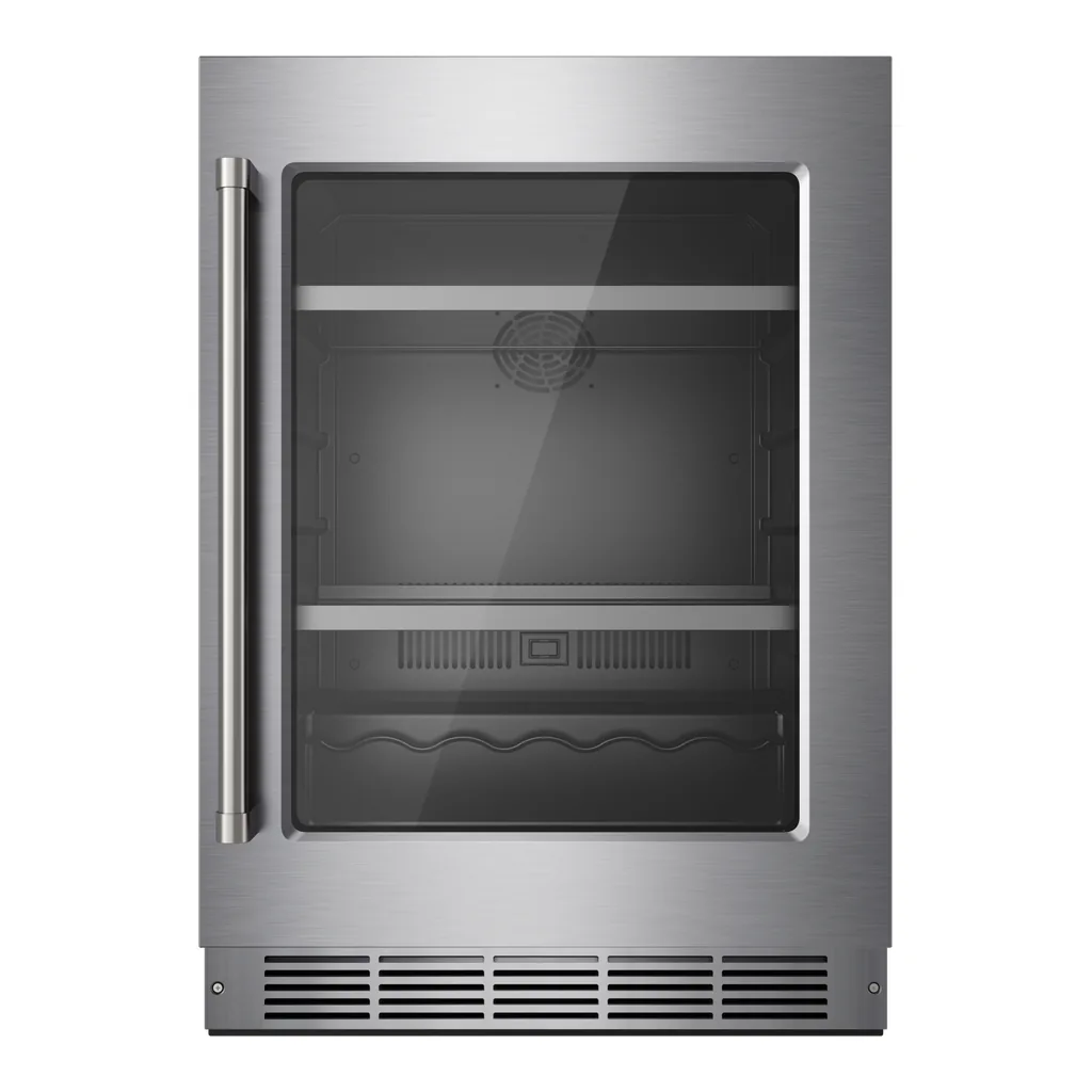 b0ba8959-5eff-4d0f-95b3-6333787b76c8.png Thor Kitchen - 5.2 Cu Ft Built In Mini Fridge 113 Can Undercounter Beverage Cooler - Stainless Steel