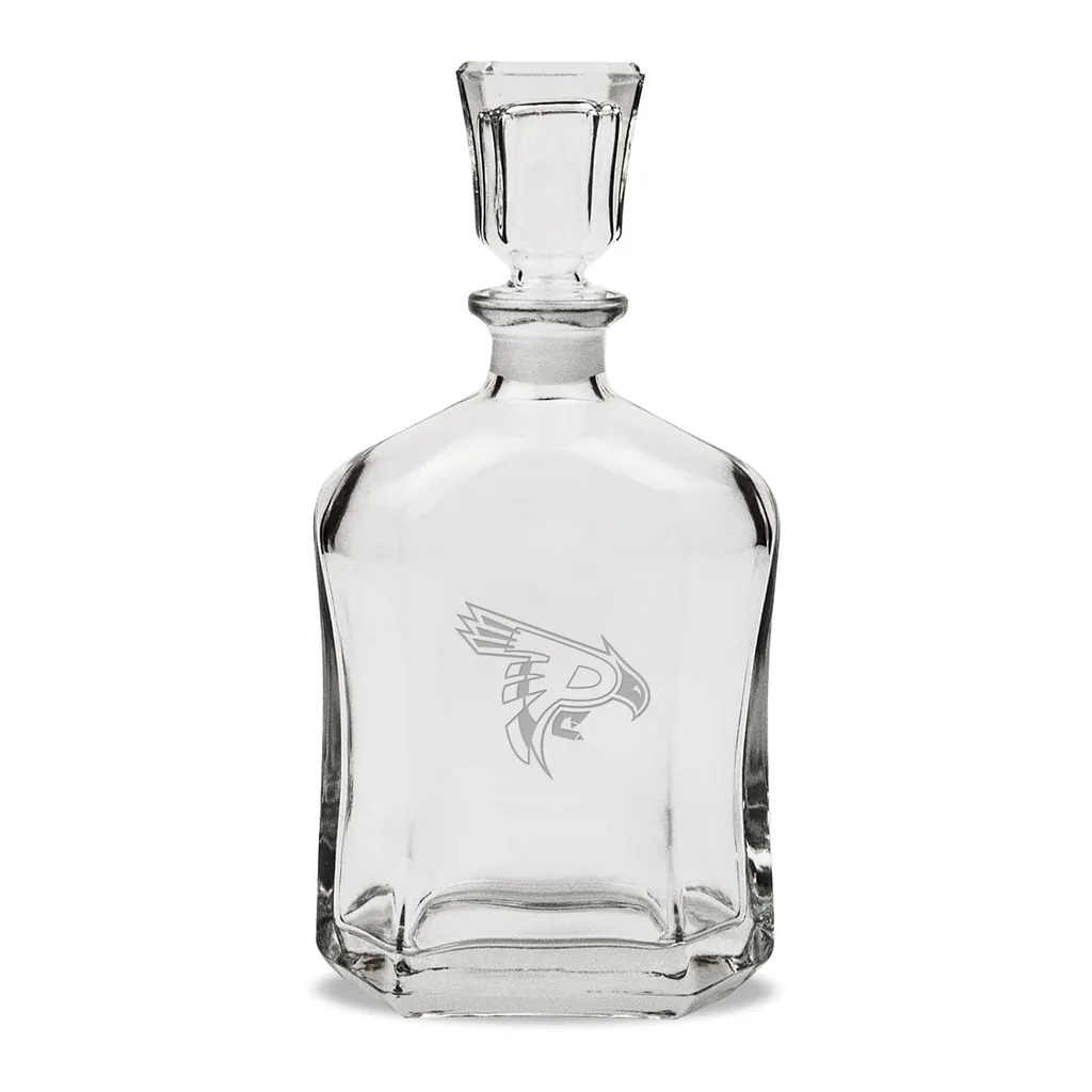 b0c3bba9-8b2f-49b1-a82b-7c5ca347143d.jpg Jardine - Pierce College Raiders Team Design 23.75oz. Crystal Whiskey Decanter - Multicolor