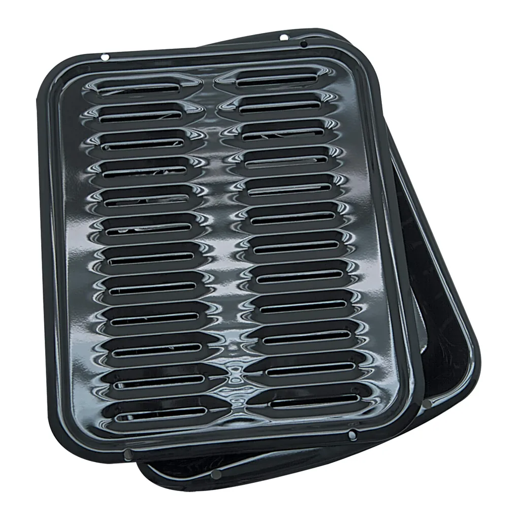 b151b5c5-764c-468c-9310-3d39990947a5.jpg Range Kleen - BP102X 2 Piece 16 x 12.75 Inch Air Fry, Bake and Broiler Pan - Black