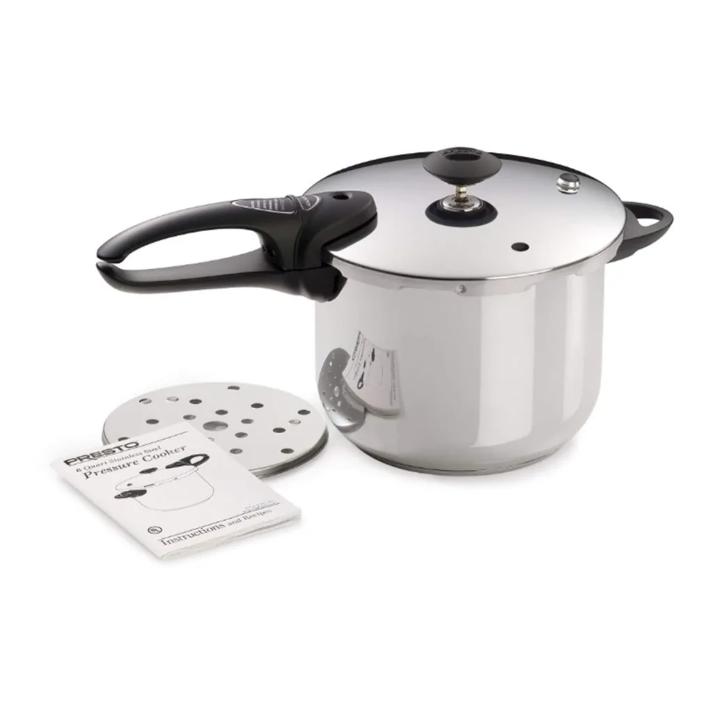 b16eca98-b208-4b46-bdb5-63ae797a1f79.jpg Presto 01365 6 Quart Pressure Cooker, Dishwasher Safe, Tri Clad Base – Stainless Steel