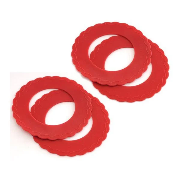 b1b9fd72-f16e-4b1e-a7d5-6211e4d167fa.jpg Norpro - 6-Inch Silicone Mini Pie Pan Shields, Set of 4 - Red