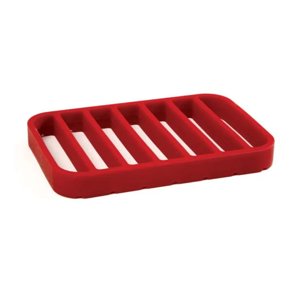 b32a01ec-f03b-40c2-ab2d-066b6185b1da.jpg Norpro - Rectangle Silicone Roast Rack – 9 x 6 Inch, Heat-Resistant - Red