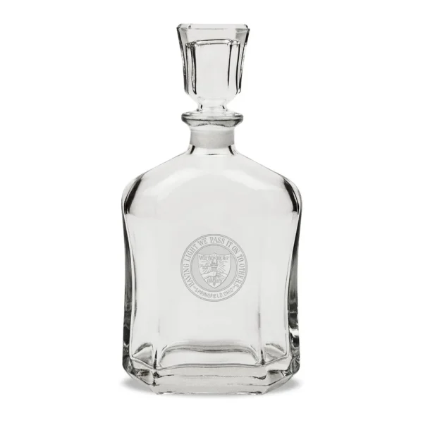 b3682306-bd1e-4f06-be93-28f3363f3af7.jpg Jardine - Wittenberg University Tigers Logo 23.75oz. Crystal Whisky Decanter - Multicolor
