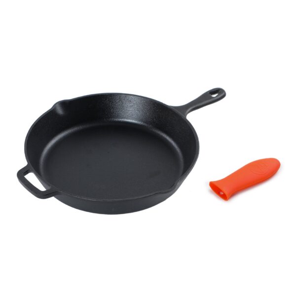 b3ad811f-5cb9-41a1-8be2-683de1083e78.jpg Commercial Chef - 12 Inch Skillet with handle holder - Black