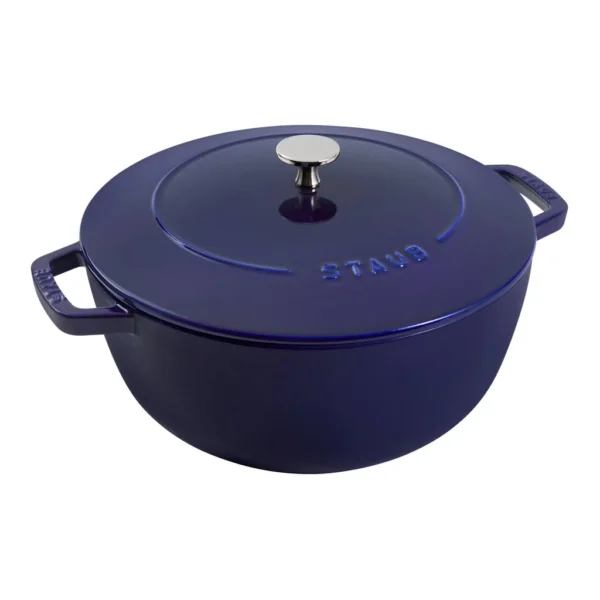 b4173371-bcaa-4f91-b8d0-e3563d29c79e.jpg Staub - Cast Iron Essential French Oven, Dutch Oven, 5-quart, serves 5-6, Made in France - Dark Blue
