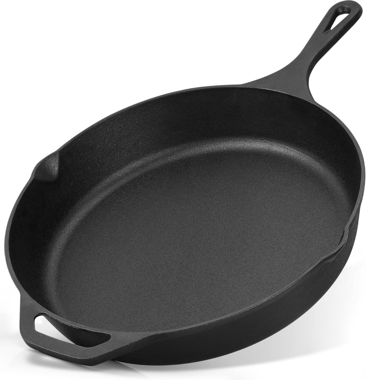 b489acfd-350b-4f91-abc6-8776e9a609f6.jpg Zulay Kitchen - Pre-Seasoned Cast Iron Skillet – 12.5 Inch Heavy Duty Frying Pan for Indoor & Outdoor Cooking - Black