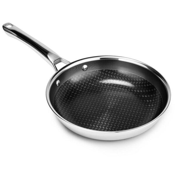 b5253eeb-737d-4537-935a-1ed1b4ca7a5a.jpg Winado - 10-Inch Nonstick Frying Pan Tri-Ply Stainless Steel with Ergonomic Handle for Familie, Apartment, All Cooktop Compatible - Silver