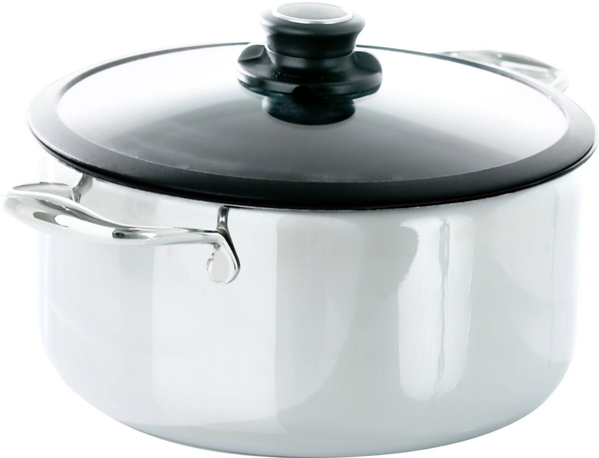 b553525a-bbcf-4c98-9b6b-1b3de7cb6602.jpg Frieling - Black Cube Hybrid Quick Release 7.5 Quart Stockpot, 11-Inch - Silver