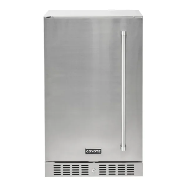 b72ae5cc-125a-4d8f-aaa9-718d1d206db4.jpg Coyote - Outdoor Living 21" 4.1 Cu. Ft. Built-in Compact Refrigerator Left Hinge - Stainless Steel