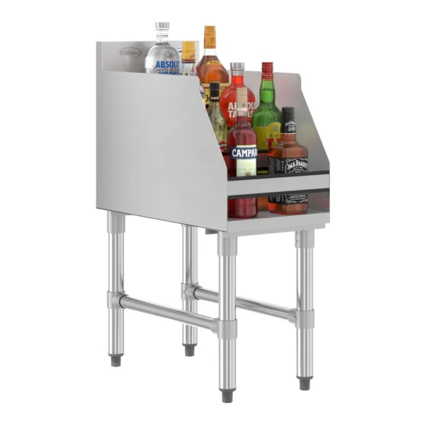 b7826e24-b637-4c26-9cb6-a6430378784b.jpg Koolmore - 12 in. x 23 in. Liquor Display Rack in 304, 18 GA (KM-LD-2312) - Stainless Steel