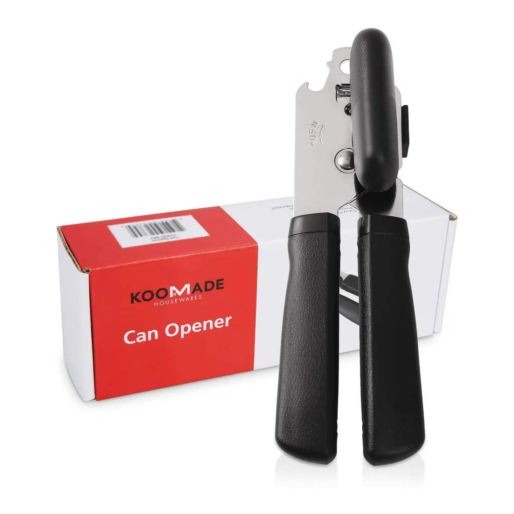 b79b512a-2704-458e-90a8-802a783b2882.jpg KOOMADE - Can Opener Safety Kitchen Tools Easy Grip Side Cut Manual Opener For Cans' Lid Kitchen Gadgets - Black handle