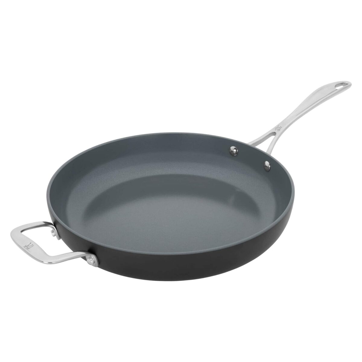 b7e29698-340b-4090-8d61-9e900cb4542c.jpg Henckels - Release 12-inch Aluminum Ceramic Nonstick Fry Pan with helper handle - Black