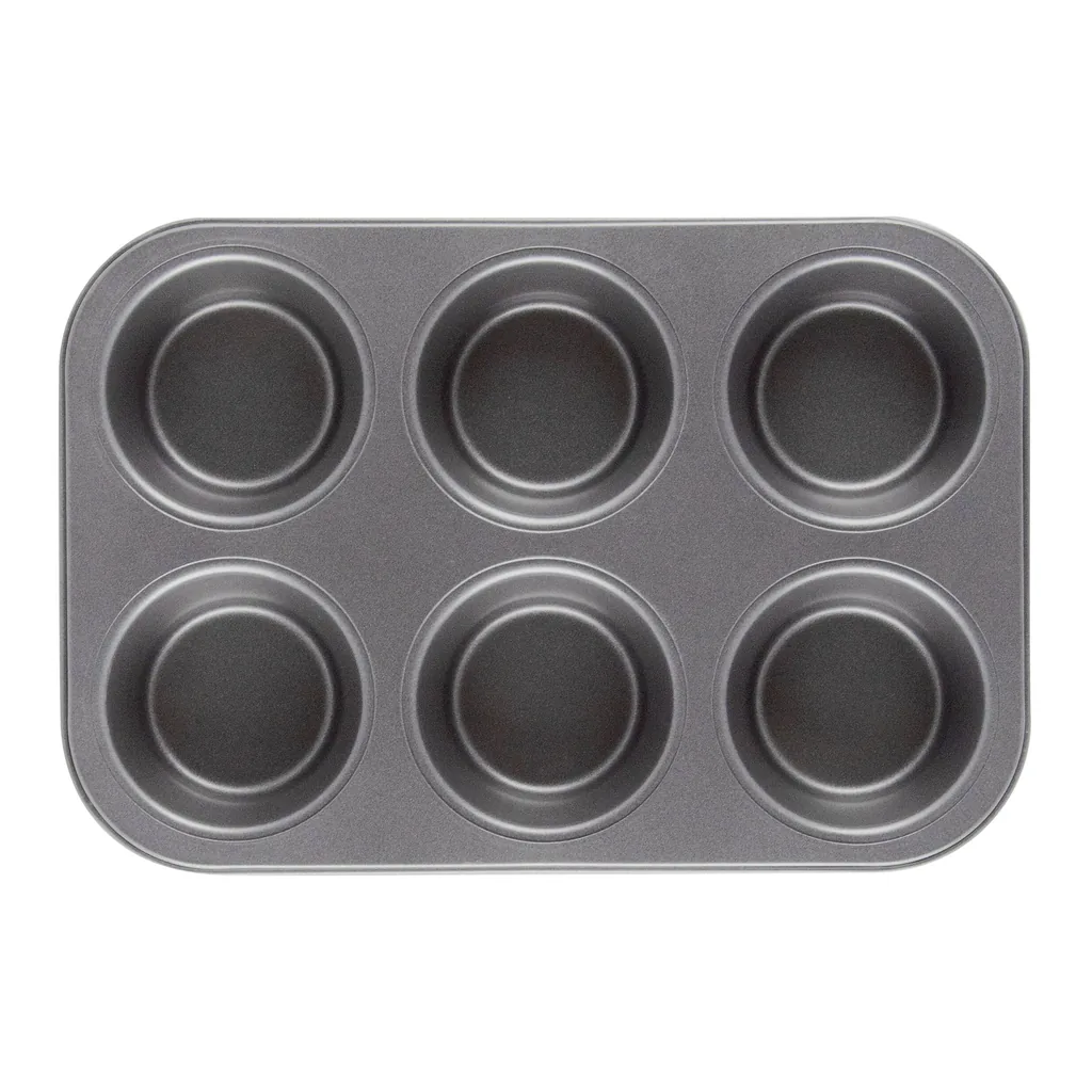b9350761-ab3c-4179-8aee-16242b9337d1.jpg Range Kleen - B29JM Nonstick Jumbo Muffin and Cupcake Pan, 6 Cup - Alluring grey color