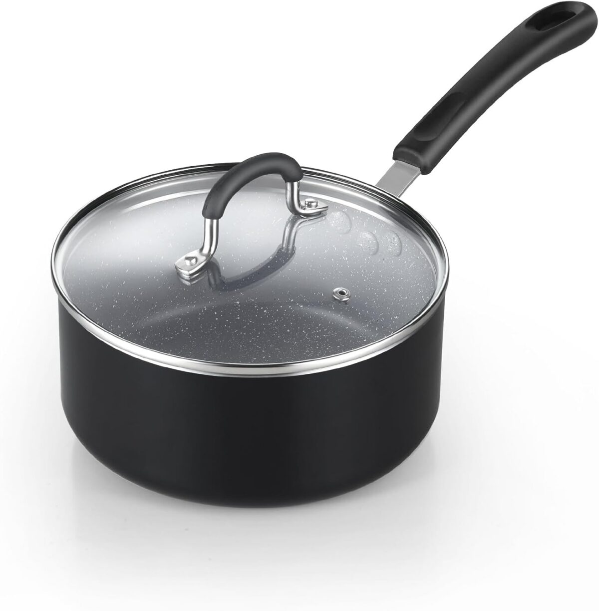 b9e1c6a7-3d1c-45ce-9f3f-a55214b7d5f4.jpg Cook N Home - Professional 2 Qt Heavy Aluminum Nonstick Saucepan with Lid, Stay Cool Silicone Handle,Induction Ready, Black Marble - black/marble
