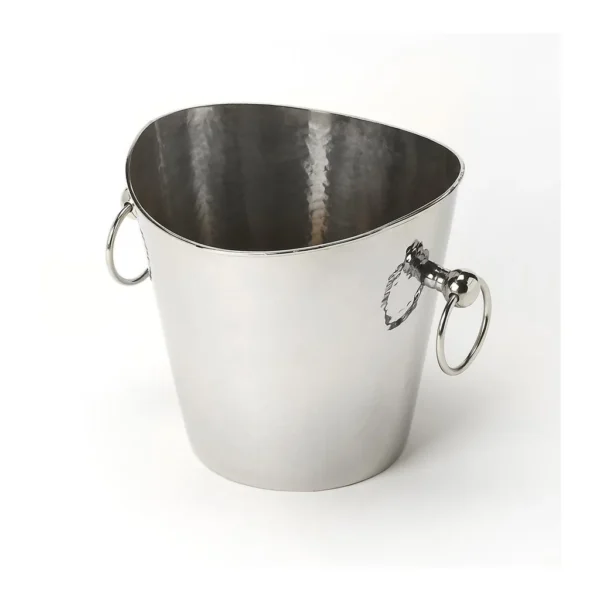 ba603d60-e53b-4b35-8387-9835a714aaee.jpg Butler Specialty - Mendocino Hamme Stainless Steel Wine Bucket - Silver