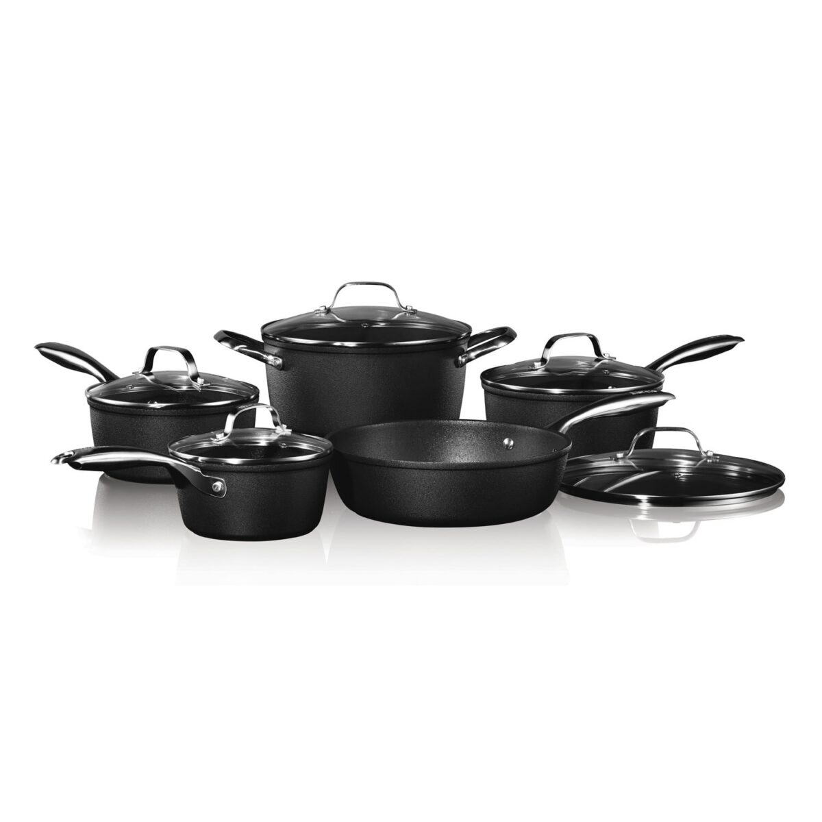 bafe5835-3a4c-4a58-9408-8b70805a18ae.jpg THE ROCK by Starfrit - Diamond 10-Piece Cookware Set - Black