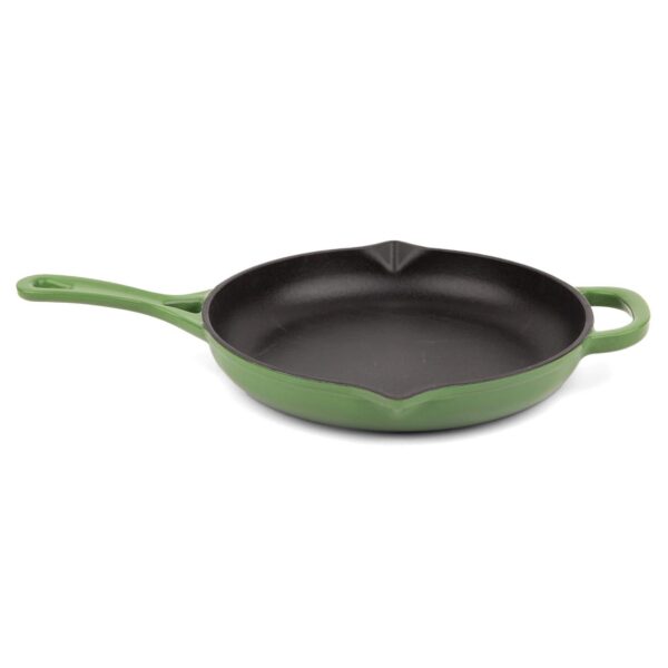 bbbeb8e6-bb61-4694-aee7-ece7e945c976.jpg Larder & Vine - 10 in Enameled Cast Iron Skillet - Okra