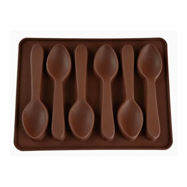 bc29c1f0-fb5a-48b3-b8ff-587dbf718353.jpg Kitcheniva - Silicone Chocolate Spoon Mold (7.1 x 5.1 Inch)