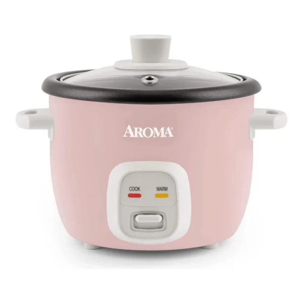 bc2e97ae-0369-487e-9ac4-e830889d17b4.jpg AROMA Refurbished Excellent - Housewares 32oz Rice & Grain Cooker ARC-302NGP – Pink