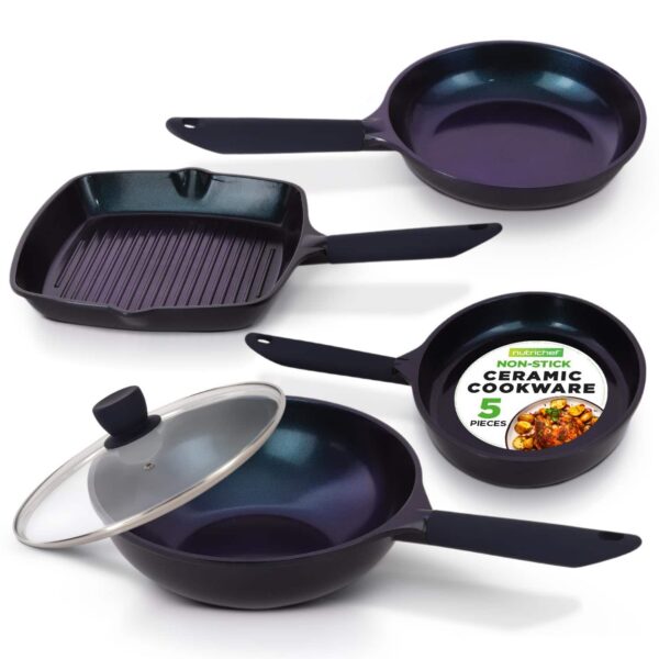 bc4b5011-ac8f-4ecd-8f59-1718202c3312.jpg NutriChef - 5-Piece Frying Pan Cooking Set - Black