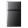 bc960273-eebc-4564-9476-3b84fb2976db.jpg SIMZLIFE - 3.2 Cu ft Two-Door Mini Refrigerator with Freezer, Compact Design & Adjustable Removable Shelves - Black