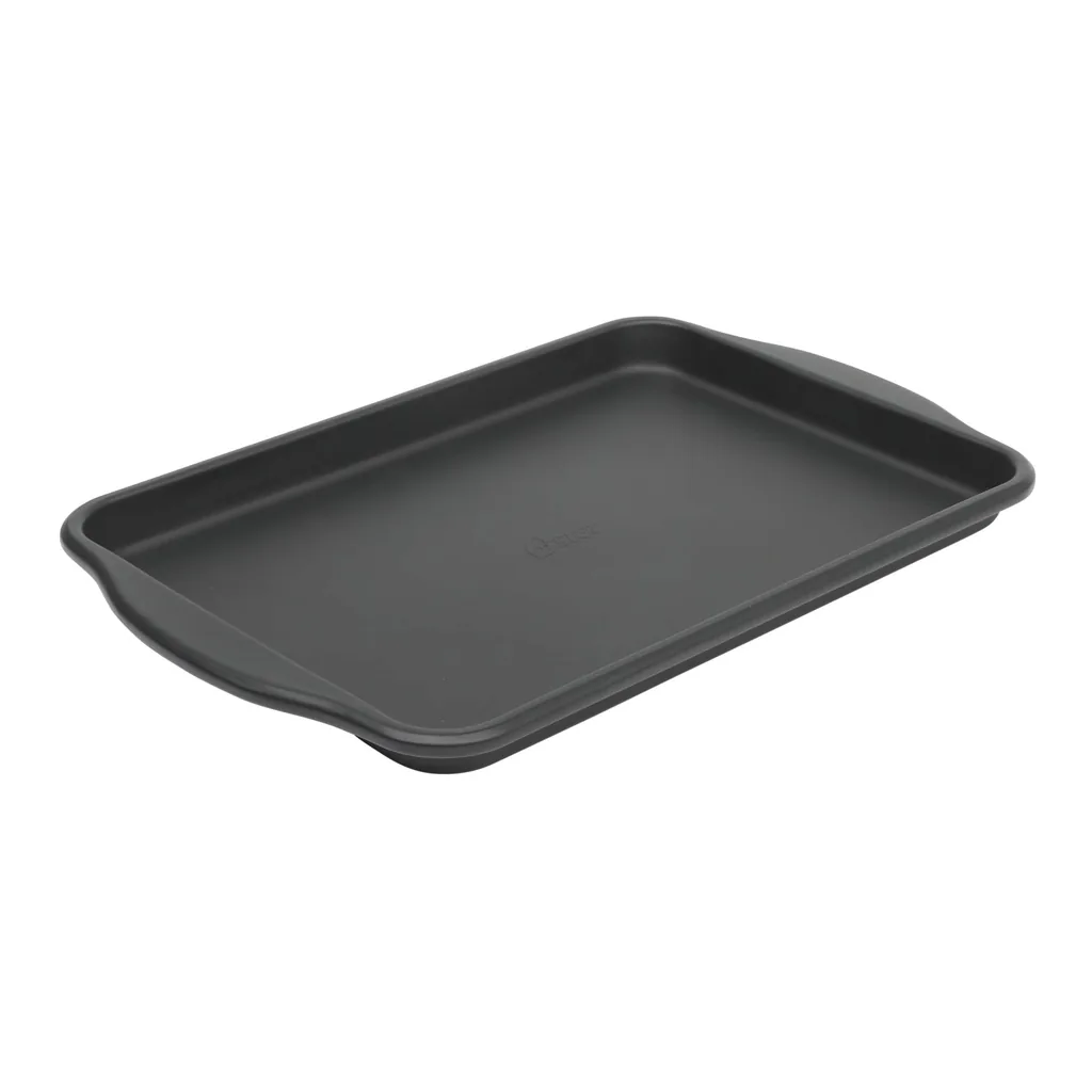 bcf82104-ffd0-4b87-9a20-0b824a7d4cbb.jpg Oster - Teston Platinum Collection 13x9 Inch Nonstick Carbon Steel Cookie Sheet - Matte Black