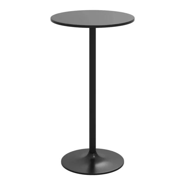 bd0c3e2f-b955-487e-9848-b73cd0f67b34.jpg Costway - 24" Round Pub Table Bistro Bar Height Cocktail Table with Metal Base Indoor - Black
