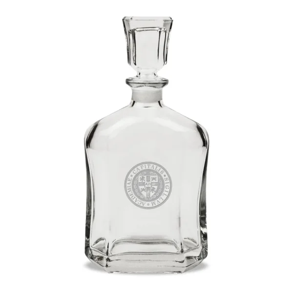 bd595bcf-c009-4499-991f-fd1b9c054ceb.jpg Jardine - Capital University Crusaders Logo 23.75oz. Crystal Whisky Decanter - Multicolor