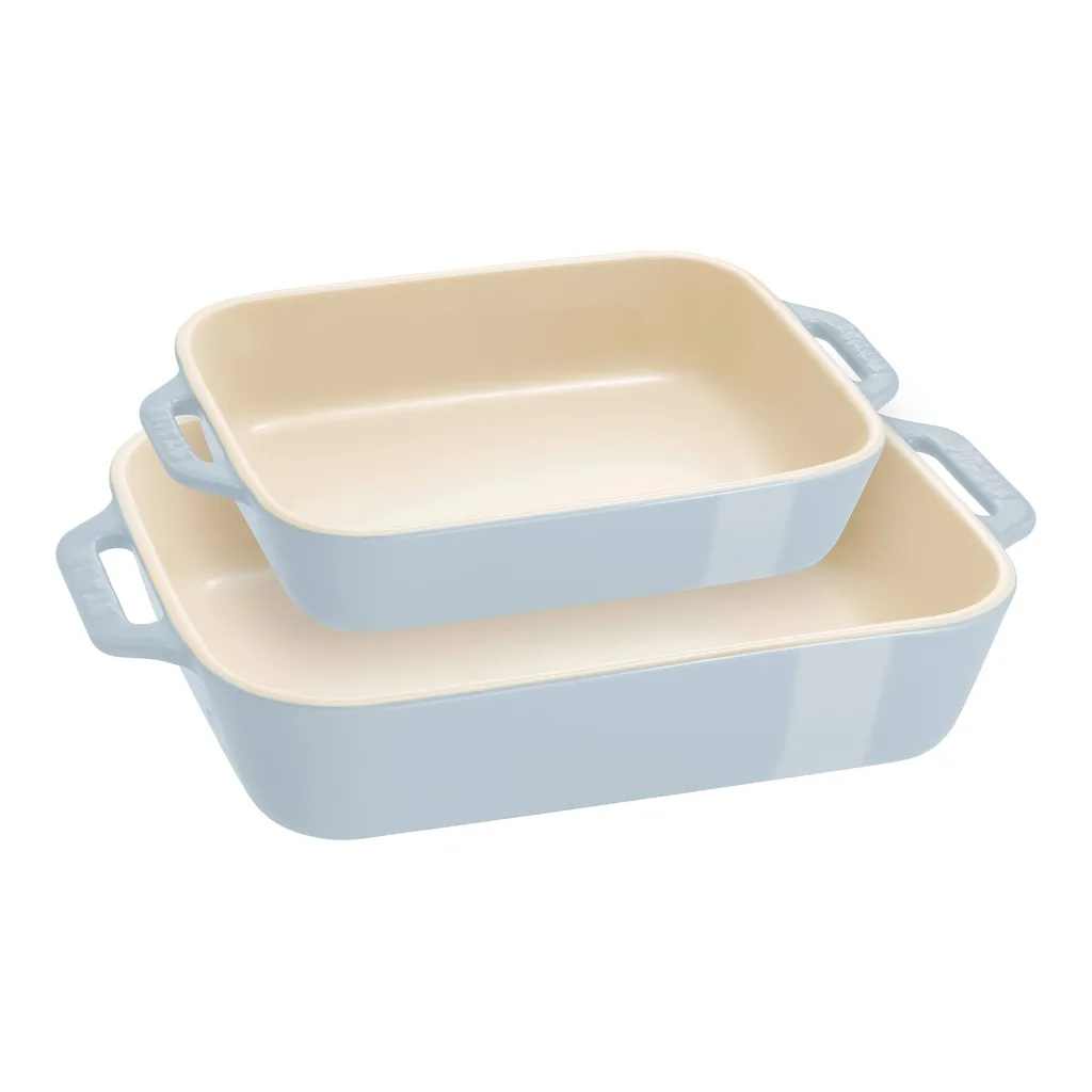 bdeb2ab4-c3d4-4576-a541-56c7c58d71c9.jpg Staub - Ceramic 2-pc Rectangular Baking Dish Set - Macaron Pastel - Blue