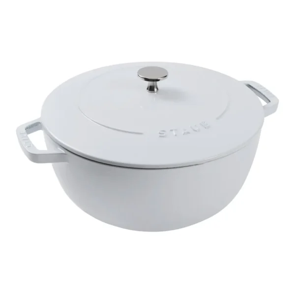 bed979fb-78e7-4668-8423-82a641648c04.jpg Staub - Cast Iron Essential French Oven, Dutch Oven, 5-quart, serves 5-6, Made in France - White