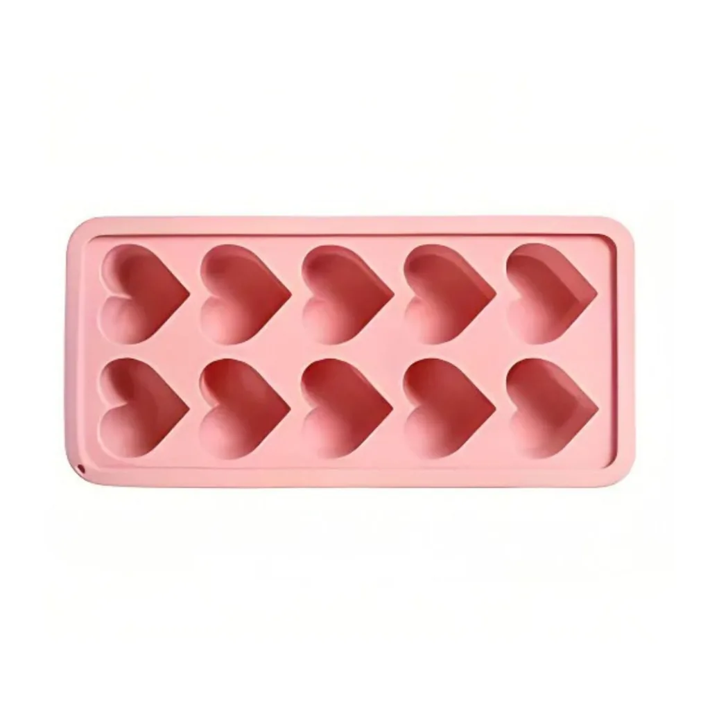c0aca101-808c-4f41-bfe3-03322036db21.jpg Kitcheniva - Heart-Shaped Silicone Mold Tray – 1 Pc for Ice Cubes, Candy, Chocolate, Jelly & More
