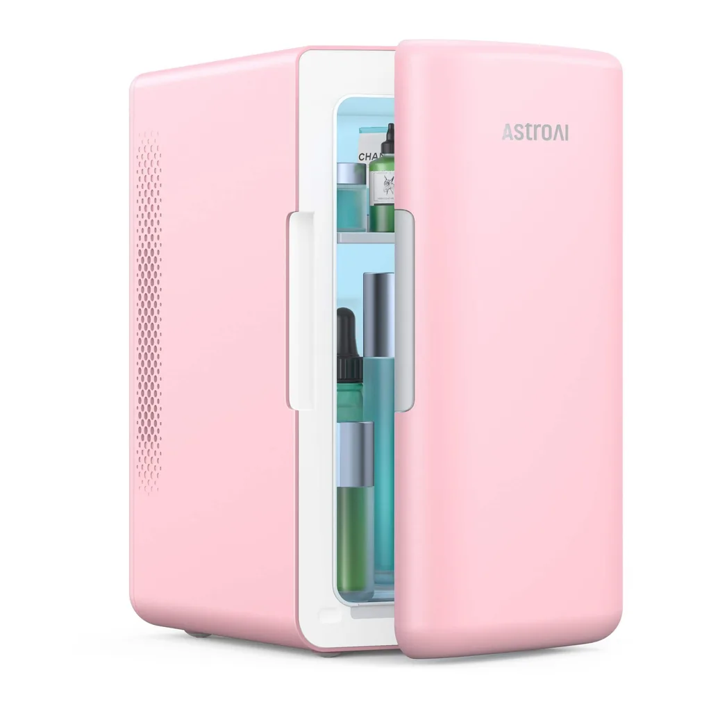 c0bb0965-60a6-443d-87fb-29df0a5da0a0.jpg AstroAI - Mini Fridge 6 Liter Makeup Skincare Refrigerator for Dorm Room, Bedroom - White