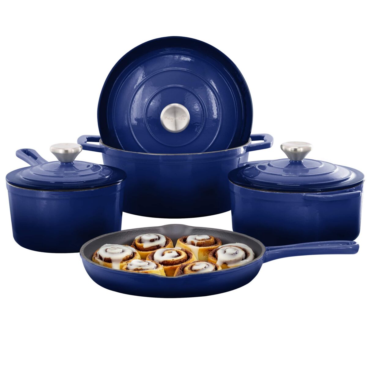 c1ace46c-3f27-4d0b-8c77-8fdeae2c1b0f.jpg MegaChef - 7 Piece Enameled Cast Iron Cookware Set - Blue