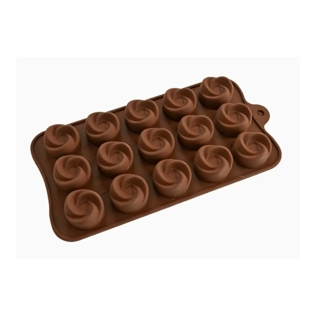 c1ce338a-76e9-4b3e-9e85-ad3c53e38086.jpg Kitcheniva - Silicone Flower Design Chocolate Mold (4.0 x 8.2 Inch)